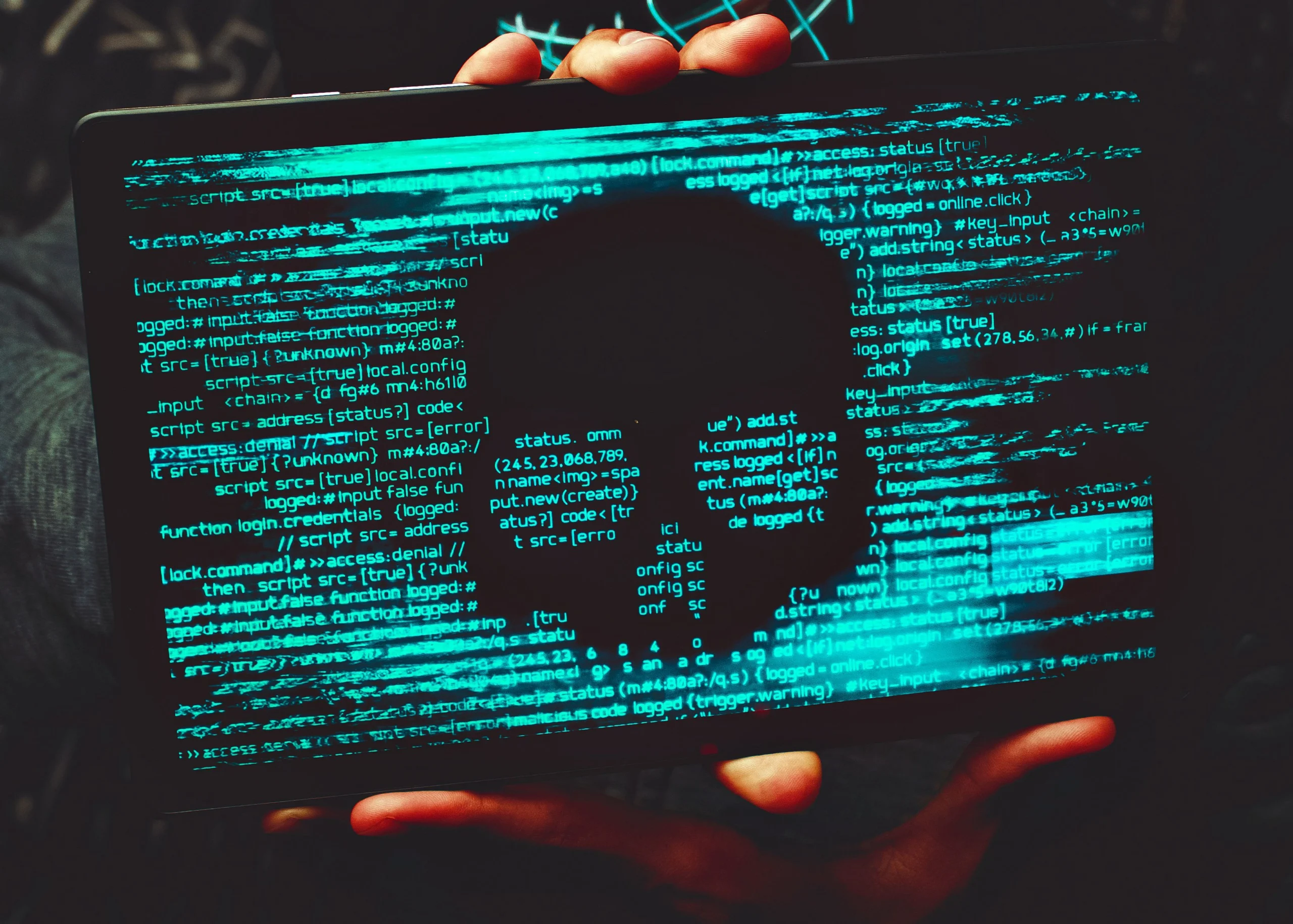 Security specialist analyzing a ransomware attack on a computer system